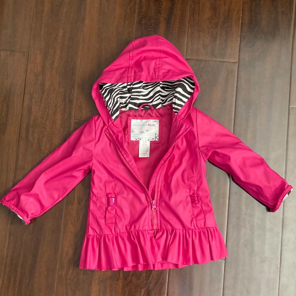 Girls Pink Windbreaker Coat